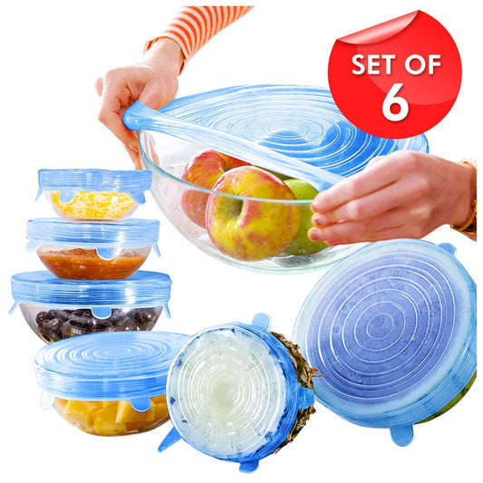 Reusable Silicone Lid Set Of 6 Pieces