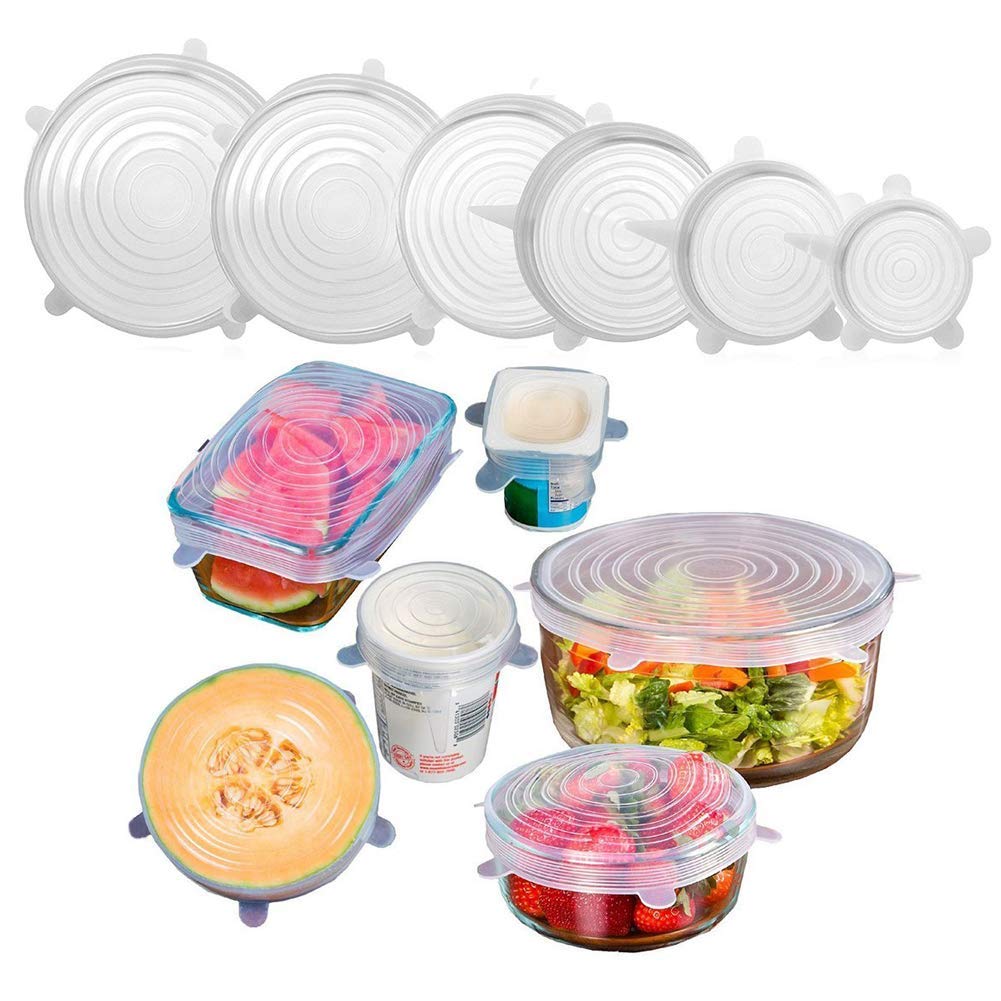 Reusable Silicone Lid Set Of 6 Pieces